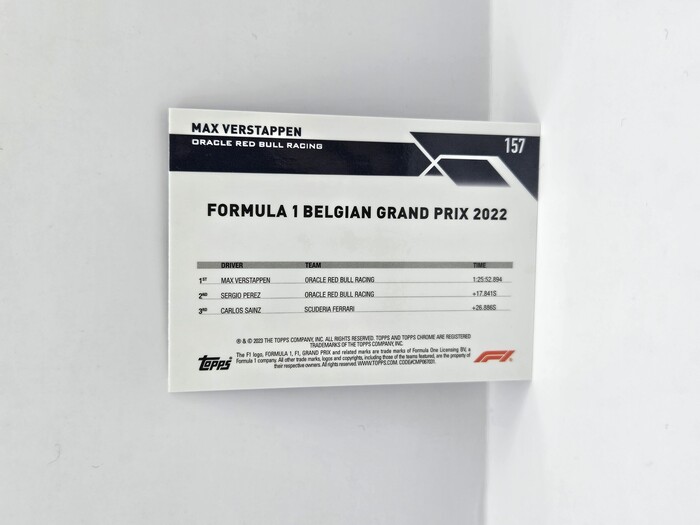 2023 Topps Formula 1 Max Verstappen Purple /399 No.157