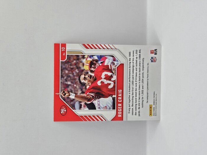2024 Donruss Football Roger Craig ''Legend Series'' /99 autograph No.10