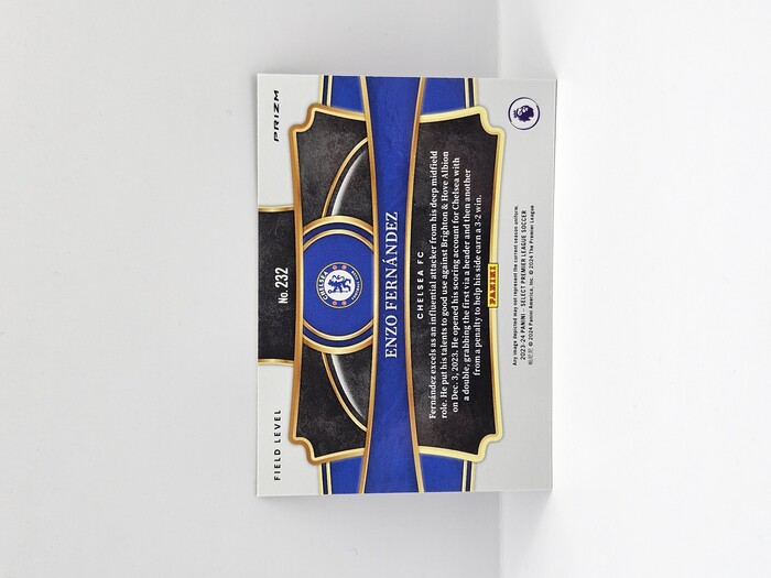 2023-24 Panini Select Premier League Soccer Enzo Fernandez Purple Mojo Field Level No.232