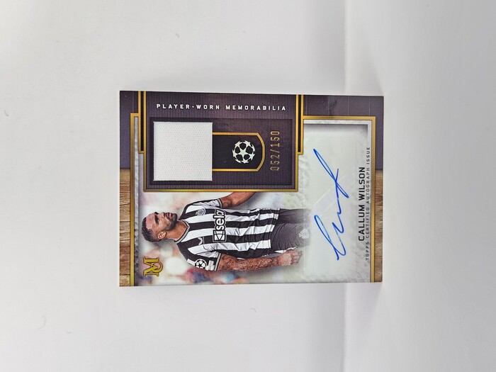 2023-24 Topps Museum Callum Wilson Patch-Auto /150 NO.MAR-CW