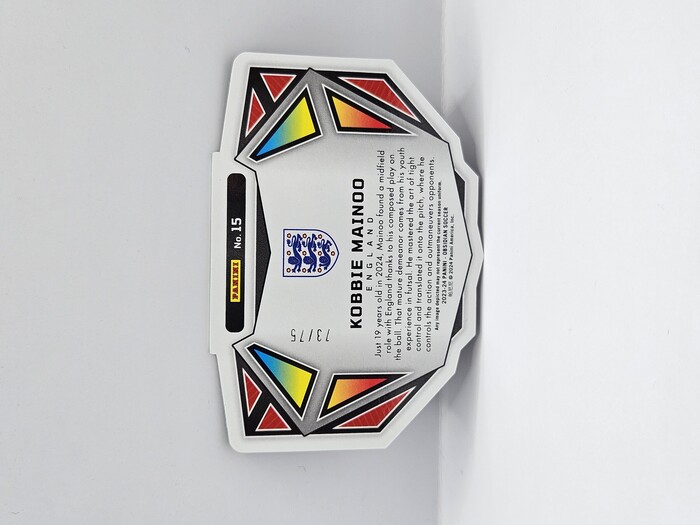 2023-24 Panini Obsidian Soccer Kobbie Mainoo ''Vitrious'' Rookie /75 No.15