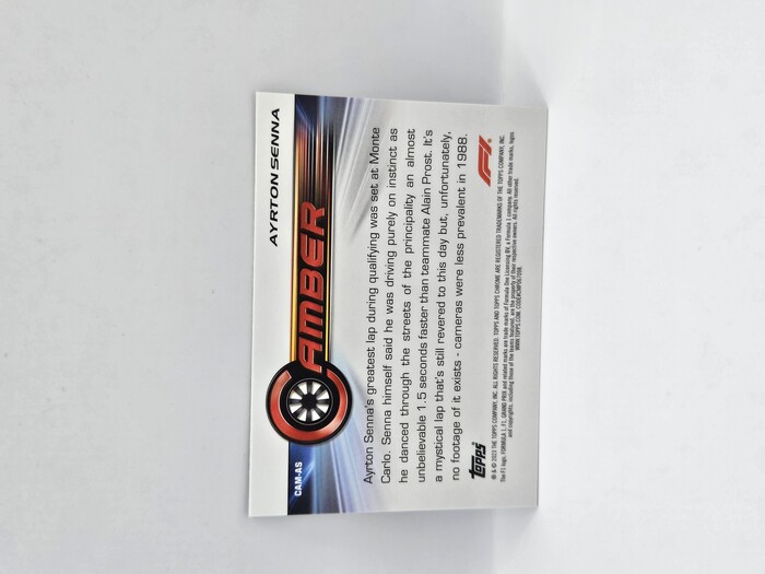 2023 Topps Chrome Formula 1 Ayrton Senna ''Camber'' #CAM-AS