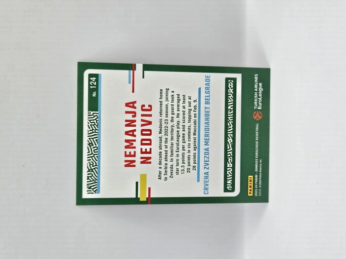 2023-24 Panini euroleague Donruss Nemanja Nedovic holo lazer /149 No.124
