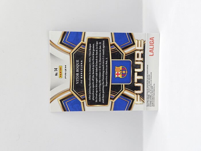 2023-24 Panini Select La Liga Soccer Vitor Roque ''Future'' Prizm Rookie No.14