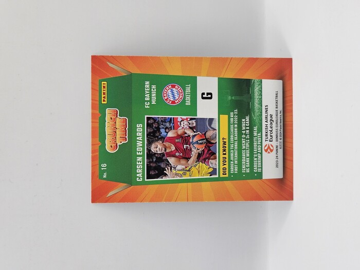 2023-24 Panini euroleague donruss Carsen Edwards ''Crunch Time'' No.16