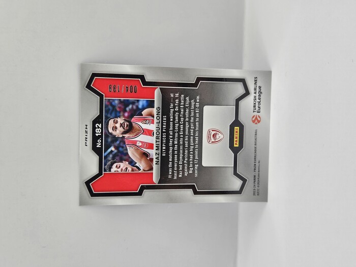 2023-24 Panini Prizm Euroleague Naz Mitrou-Long Blue /199 No.182