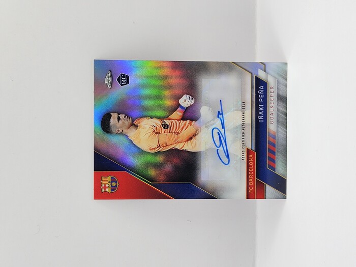 2023 Topps chrome Barcelona Inaki Pena Rookie Autograph NO.AU-PE