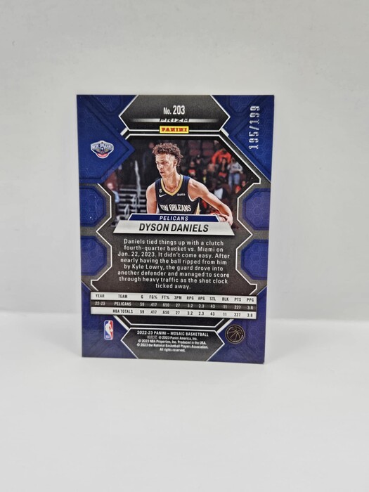 2022-23 Panini Mosaic Basketball Dyson Daniels blue mosaic /199 No.203