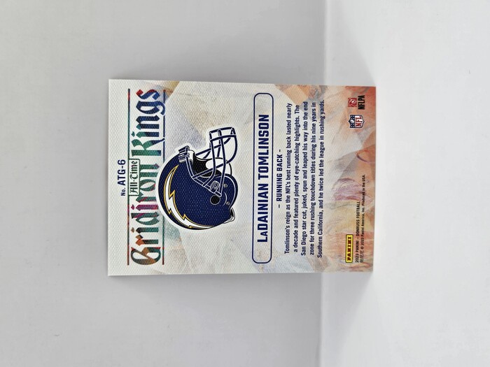 2023 Panini Donruss Football LaDainian Tomlinson ''Gridiron Kings'' ''All-time'' No.ATG-6