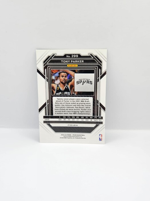 2022-23 Panini Prizm basketball Tony Parker green No.299