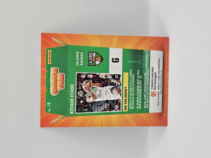 2023-24 Panini euroleague donruss Keenan Evans ''Crunch Time'' No.19