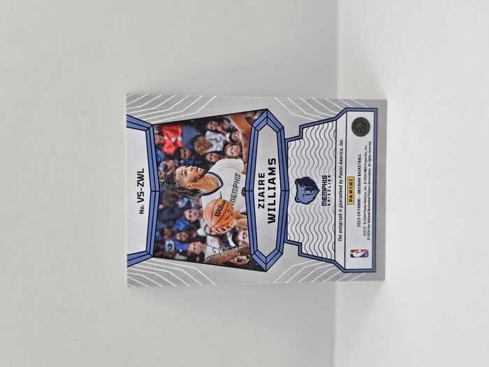 2023-24 Panini Obsidian Basketball Ziaire Williams ''Volcanic'' autograph /25 No.VS-ZWL
