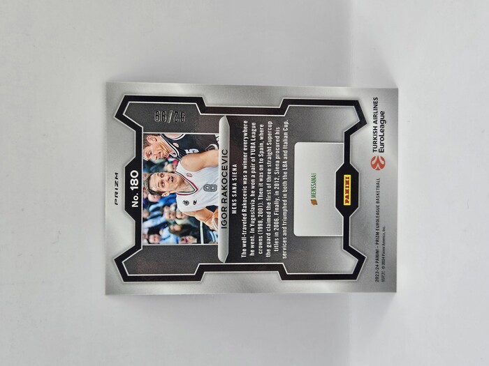 2023-24 Panini euroleague prizm Igor Rakocevic purple /99 No.180