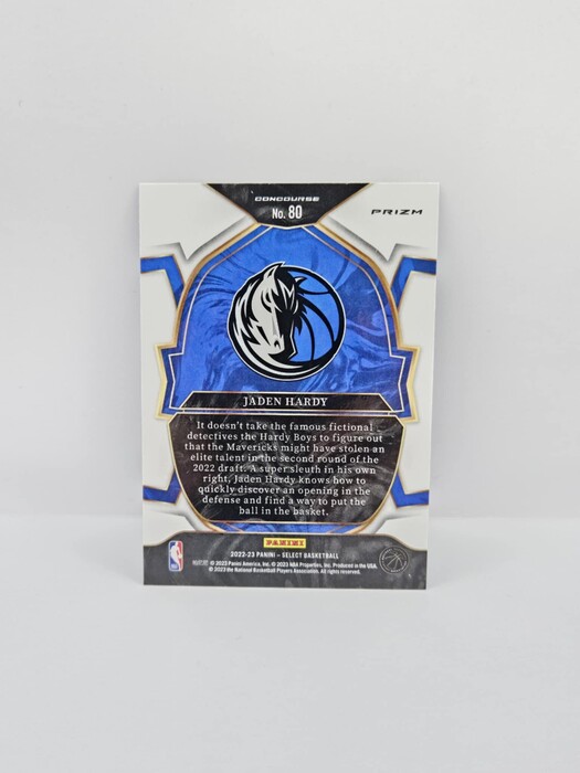 2022-23 Panini Select Basketball Jaden Hardy blue prizm rookie concourse No.80