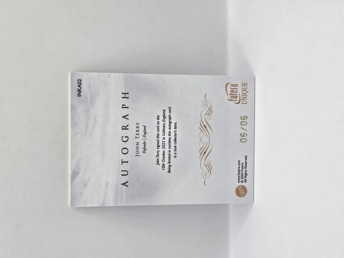 2024 Futera Unique John Terry ''Ink'' autograph /06 #INKA02
