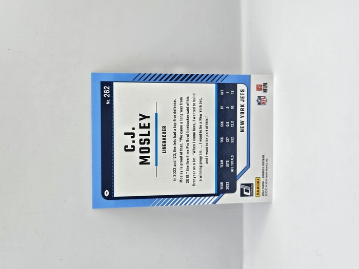 2024 Panini Donruss Football C.J Mosley Gold ''Press Proof'' /50 No.262