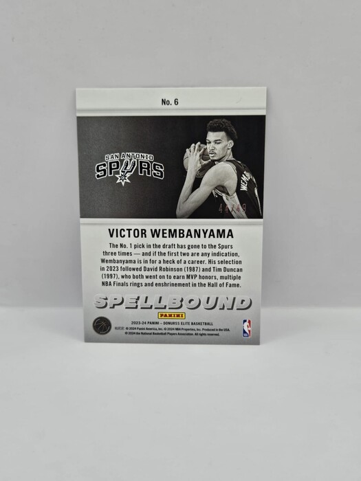 2023-24 panini donruss elite victor wembanyama ''Spellbound'' N /49 No.6