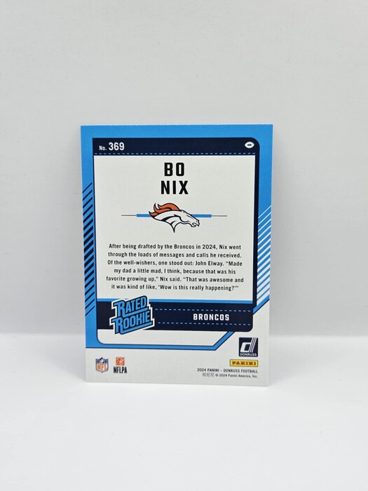 2024 Donruss Football Bo Nix Rated rookie No.369