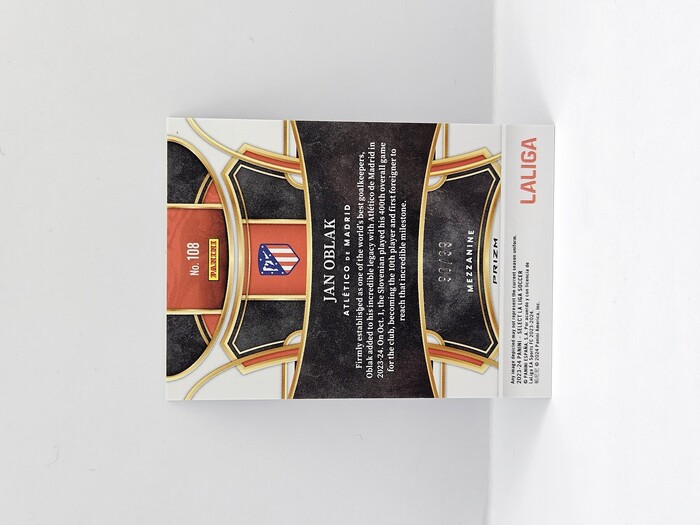 2023-24 Panini Select La Liga Soccer Jan Oblak Winter Camo /99 Mezzanine No.108