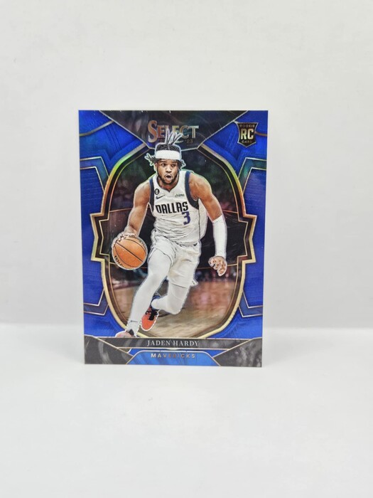 2022-23 Panini Select Basketball Jaden Hardy blue prizm rookie concourse No.80