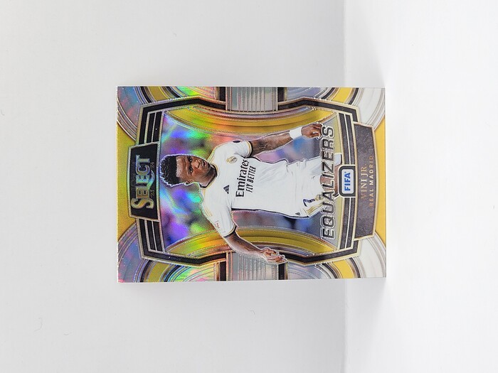 2023-24 Panini Select La Liga Soccer Vini Jr. ''Equalizers'' Silver Prizm No.12 