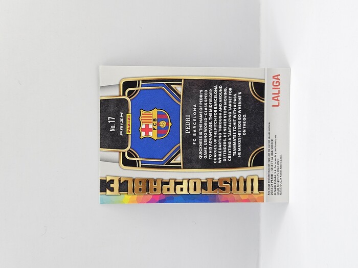 2023-24 Panini Select La Liga Soccer Pedri ''Unstoppable'' Prizm No.17
