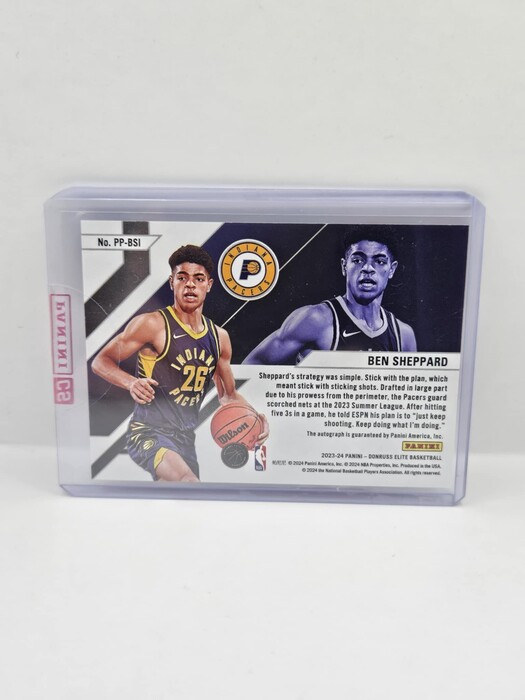2023-24 Panini Elite basketball Ben Sheppard ''Pen Pals'' /49 rookie No.PP-BSI
