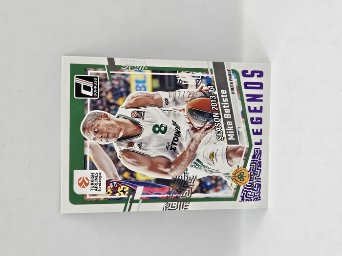 2023-24 Panini euroleague donruss Mike Batiste purple press proof /249 No.183