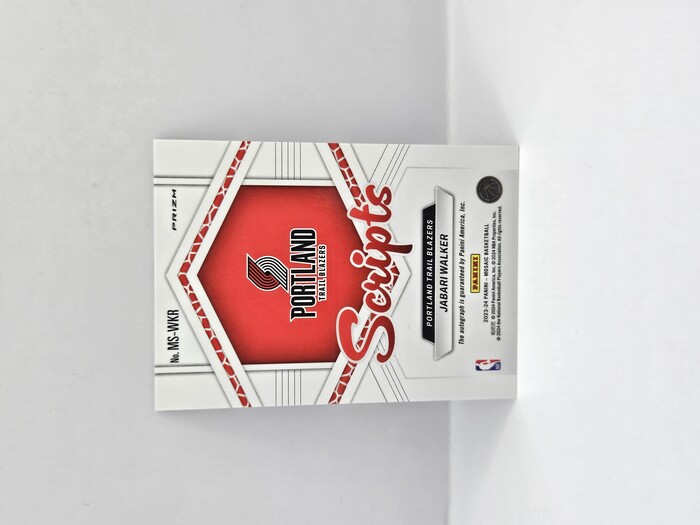 2023-24 Panini Mosaic Basketball Jabari Walker ''Scripts'' Rookie Autograph No.MS-WKR