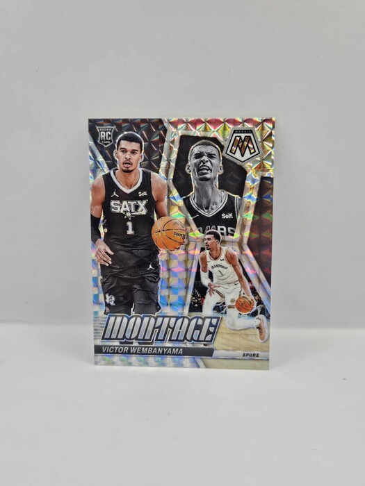 2023-24 Panini Mosaic Basketball Victor Wembanyama ''Montage'' mosaic parallel rookie No.7