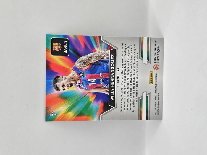 2023-24 Panini euroleague Prizm Willy Hernangomez ''Get Hyped'' No.7