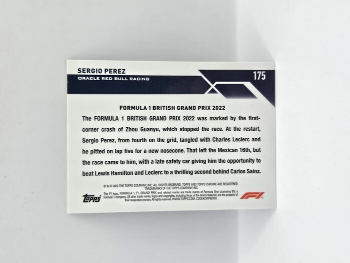 2023 Topps Chrome Formula 1  Sergio Perez Mini diamond refractor /299 #175