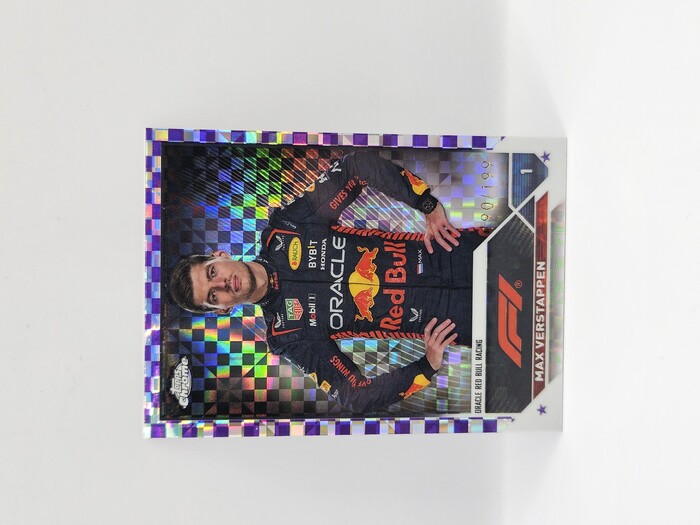 2023 Topps Chrome Formula 1  Max Verstappen Purple Checker Flag /199 #1