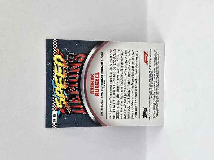 2023 Topps Chrome Formula 1 George Russell ''Speed Demons'' #SD-GR
