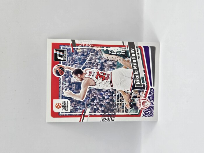 2023-24 Panini euroleague donruss Nikola Milutinov purple press proof /249 No.106