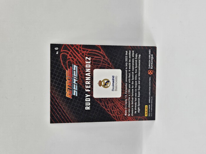 2023-24 Panini euroleague donruss Rudy Fernandez ''Retro Series'' No.6