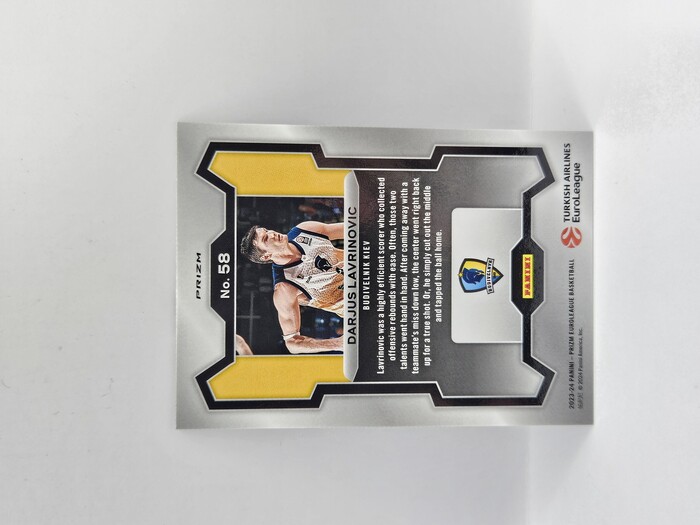 2023-24 Panini euroleague prizm Darjus Lavrinovic silver No.58