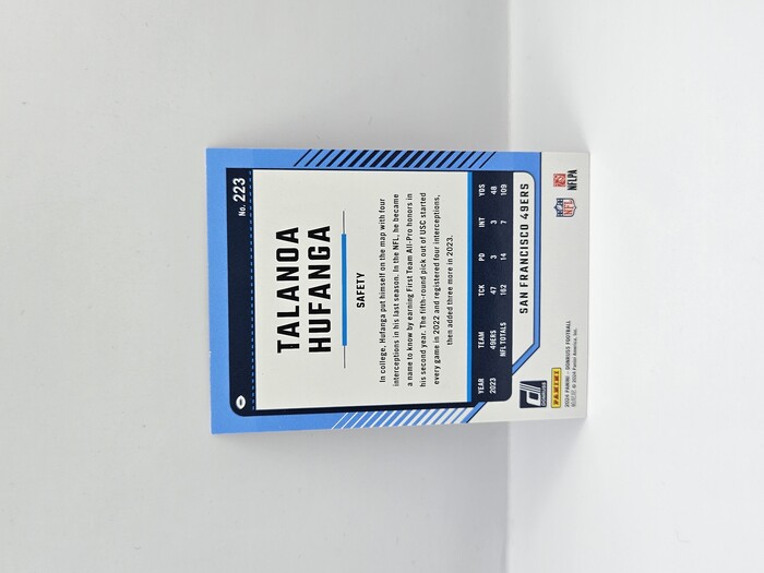 2024 Panini Donruss Football Tanoa Hufanga 3/3 No.223