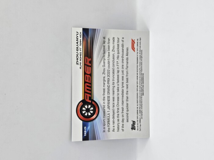 2023 Topps Chrome Formula 1 Zhou Guanyu ''Camber'' #CAM-ZG