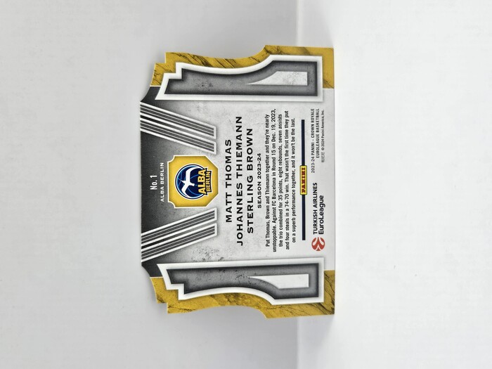 2023-24 Panini Euroleague Crown Royal Alba Berlin  ''King's Court'' /99 No.1 