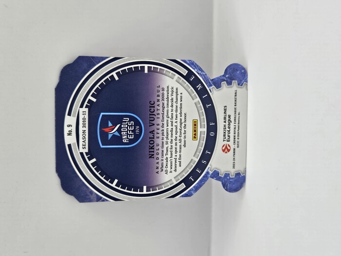 2023-24 Panini Euroleague Crown Royal Nikola Vujcic ''Test of Time'' /99 No.9