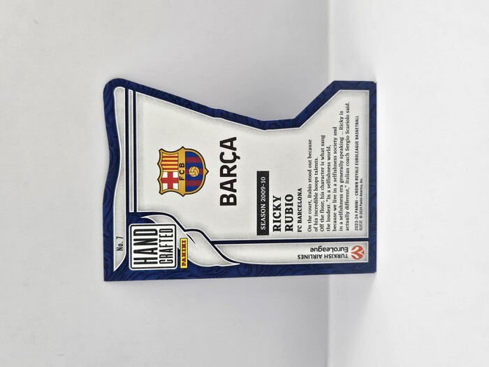 2023-24 Panini Euroleague Crown Royal Ricky Rubio ''Hand crafted'' purple /25 No.7