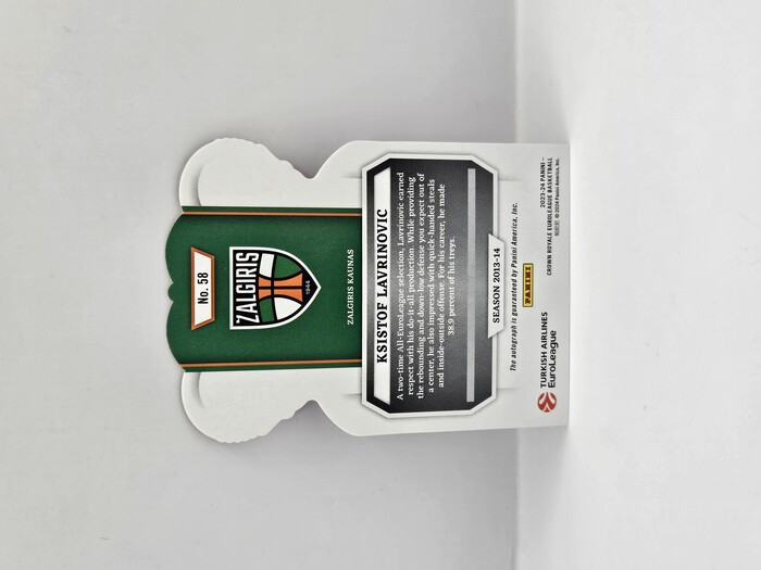 2023-24 Panini Euroleague Crown Royal Ksistof Lavrinovic Autograph Red /99 No.58