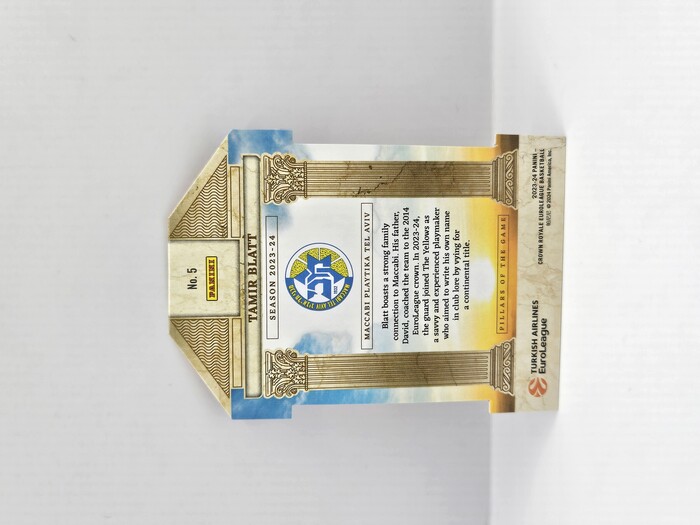 2023-24 Panini Euroleague Crown Royal Tamir Blatt ''Pillars of the game /99 No.5