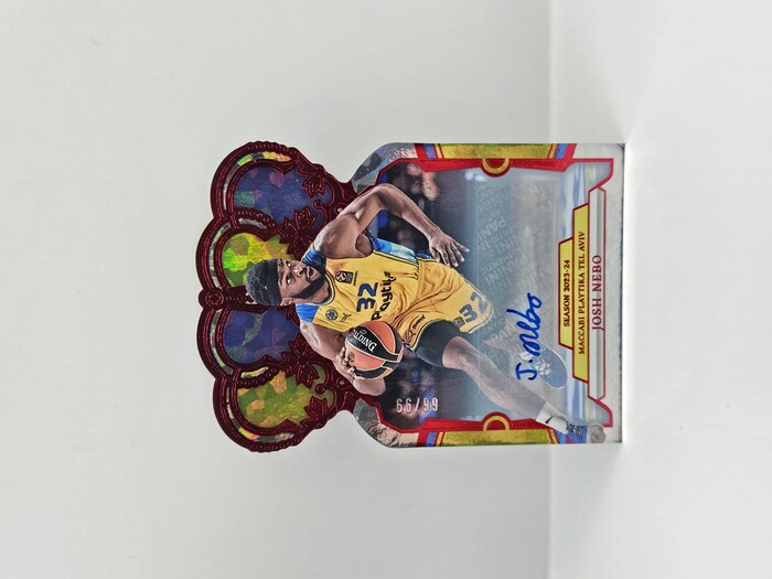2023-24 Panini Euroleague Crown Royal Josh Nebo Autograph Red /99 No.63
