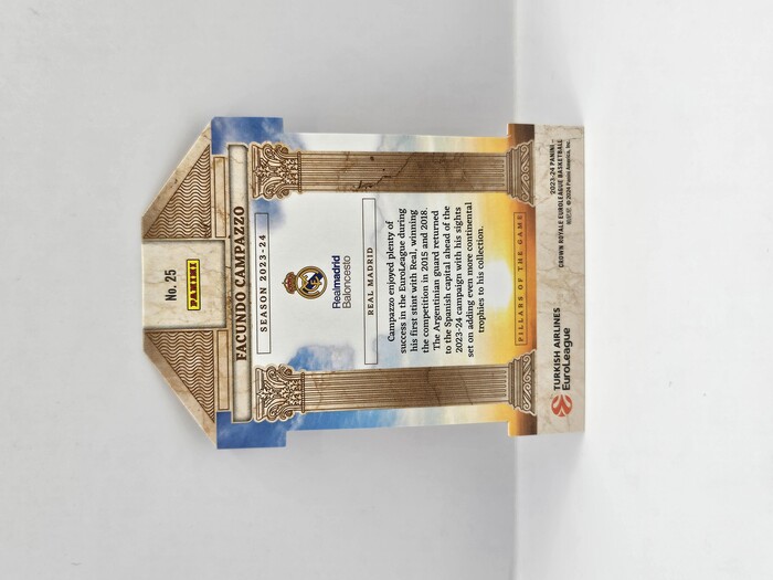 2023-24 Panini Euroleague Crown Royal Facundo Campazzo ''Pillars of the game /99 No.25 