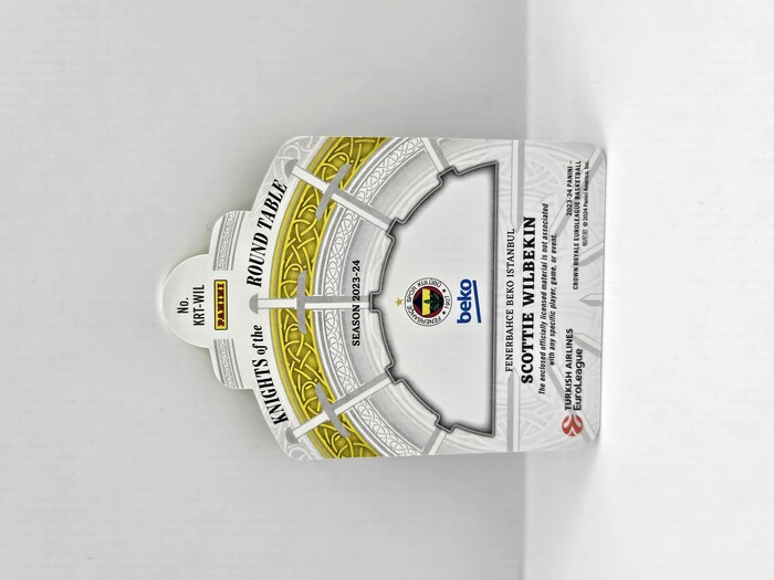 2023-24 Panini Euroleague Crown Royal Scottie Wilbekin ''Knight of the round table'' Patch No.KRT-WIL