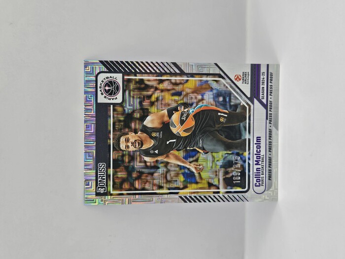 24-25 PANINI DONRUSS EUROLEAGUE PARIS BASKETBALL COLLIN MALCOM PURPLE PRESS PROOF 169/275