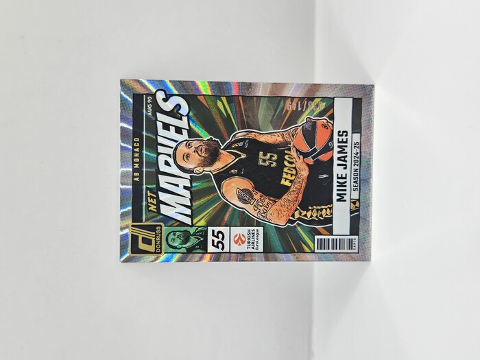 24-25 PANINI DONRUSS EUROLEAGUE MONACO MIKE JAMES NET MARVELS SILVER LASER 038/149