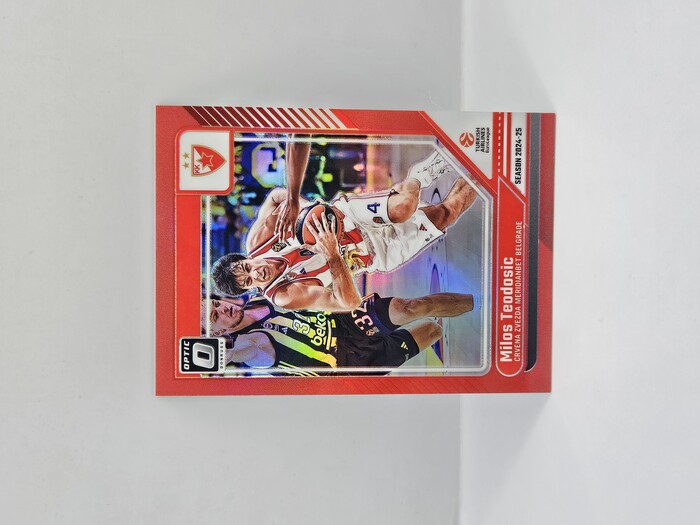 24-25 PANINI DONRUSS OPTIC EUROLEAGUE CRVENA ZVEZDA MILOS TEODOCIC RED 88/99
